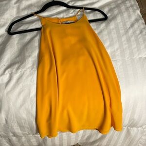 Naked Zebra mustard halter top blouse